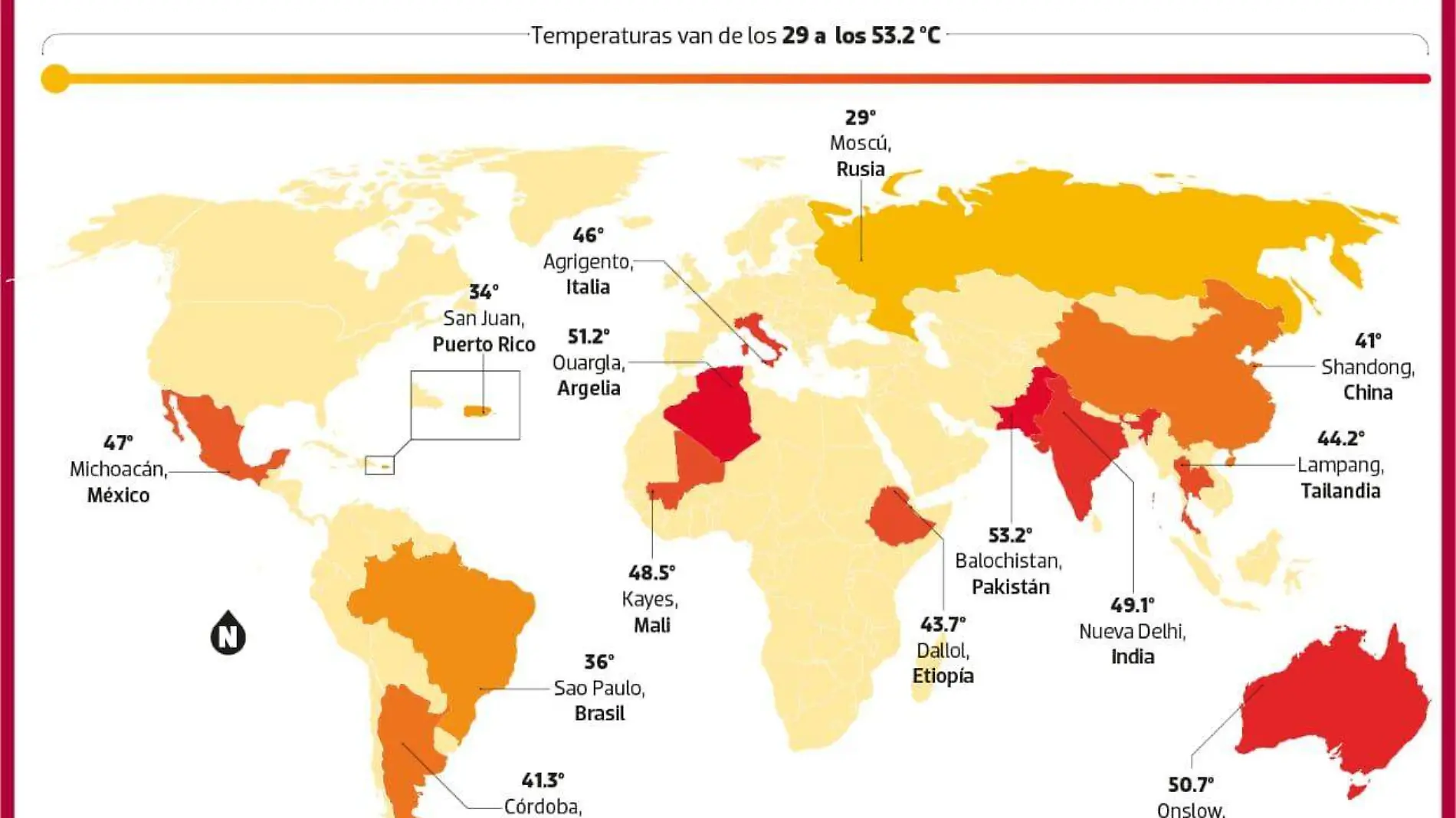 calor en el mundo